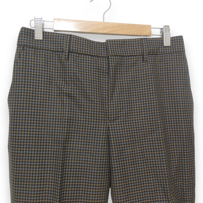 Prada Houndstooth Wool Mohair Tapered Pants