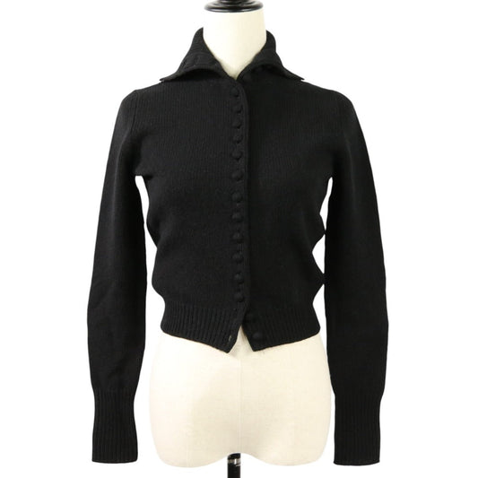 Prada Triangle Logo Superfine Wool Cardigan