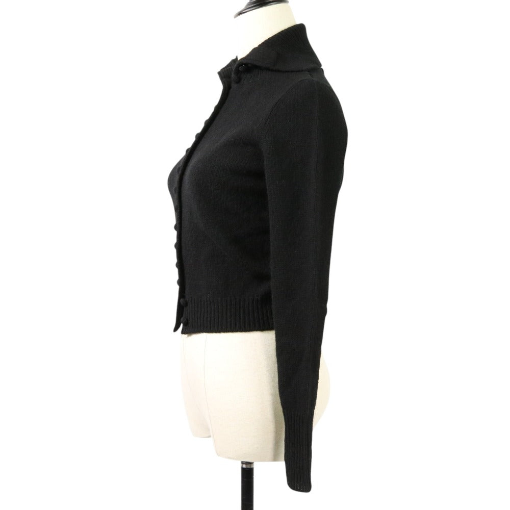 Prada Triangle Logo Superfine Wool Cardigan