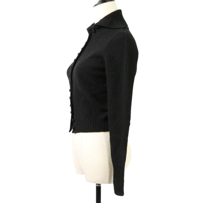 Prada Triangle Logo Superfine Wool Cardigan