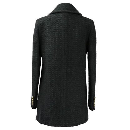 Saint Laurent Paris Double-Breasted Tweed Coat