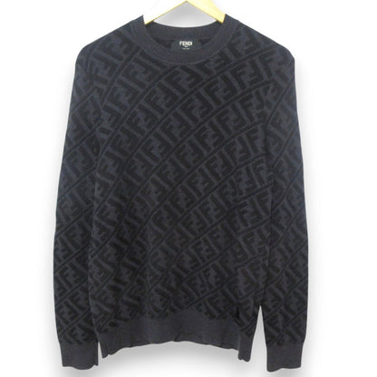 Fendi Zucca Jacquard Wool Knit