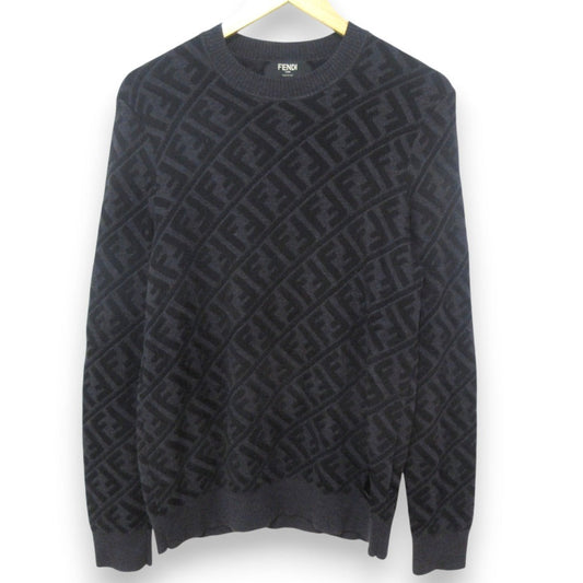 Fendi Zucca Jacquard Wool Knit