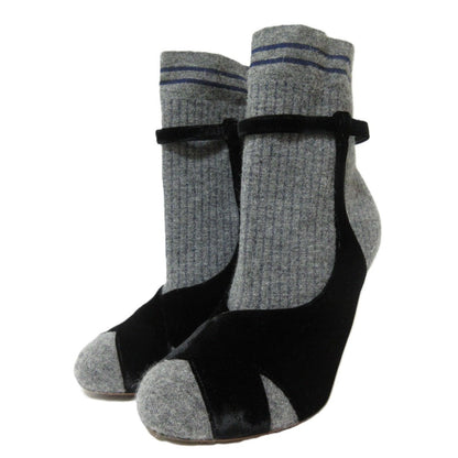 Fendi ROCKOKO Knit Velour Short Boots