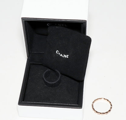 Chanel 18K Pink Gold Première Promesse Ring Diamond Ring J4134