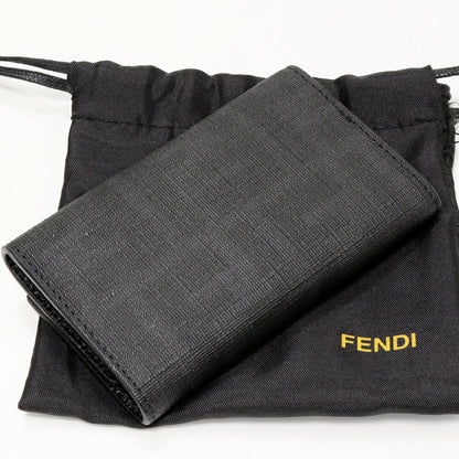 Fendi PVC Canvas 6 Key Case Black 8AP079 00VRE F0XB8