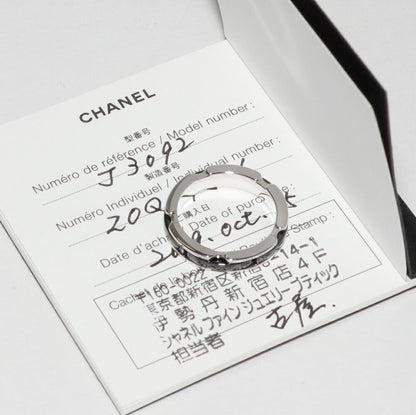 Chanel K18WG Black Ceramic J12 Ultra Collection Ring J3092