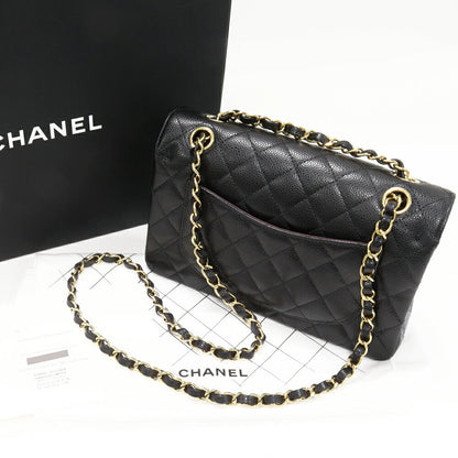 Chanel Grained Calfskin Classic Matelassé 2way Bag Black Gold Hardware A01113 Y01864 C3906