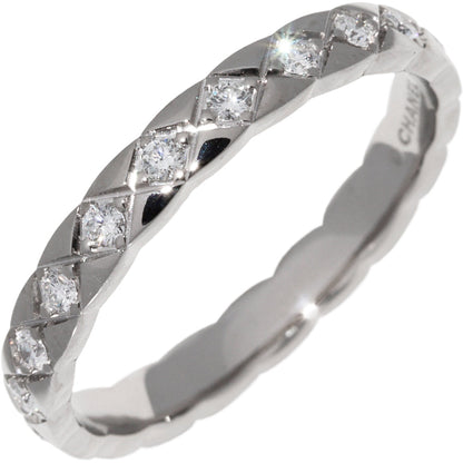 Chanel K18WG Diamond Coco Crush Ring Mini Model J11871
