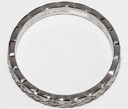 Chanel K18WG Diamond Coco Crush Ring Mini Model J11871