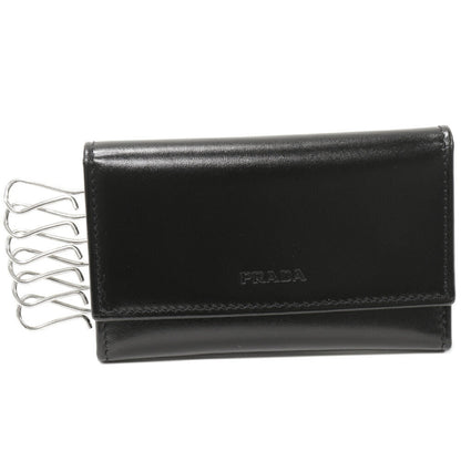Prada Vitello Box 6 Key Case Calf Nero M25U