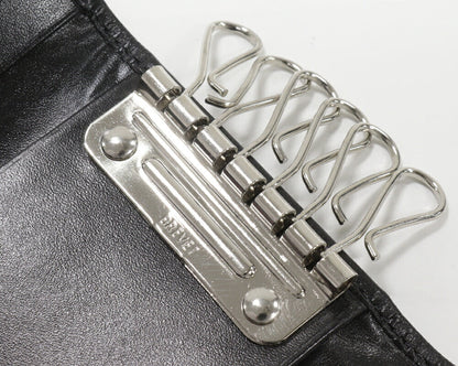 Prada Vitello Box 6 Key Case Calf Nero M25U