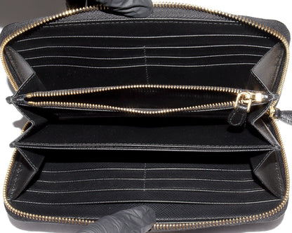 Prada Saffiano Calf Round Zip Long Wallet 1ML506