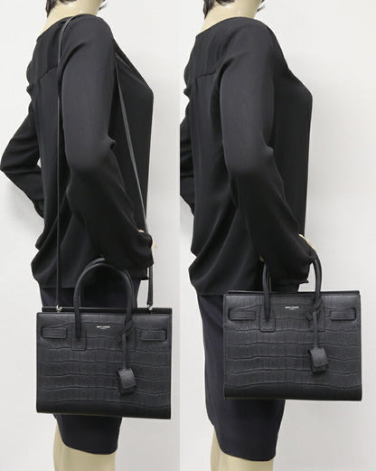 Saint Laurent Paris Sac de Jour Embossed Calf 2way Bag