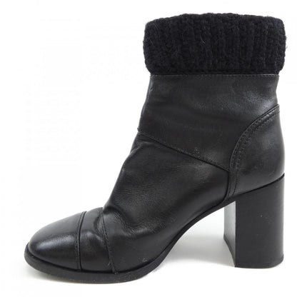Chanel G45281B14454 Kidskin Knit Lambskin Boots