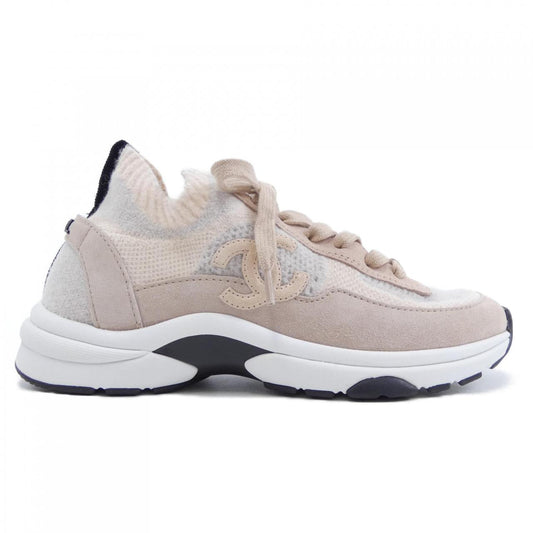 Chanel G38750B14071 Knit Suede Calfskin Sneakers
