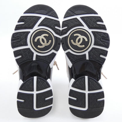 Chanel G38750B14071 Knit Suede Calfskin Sneakers