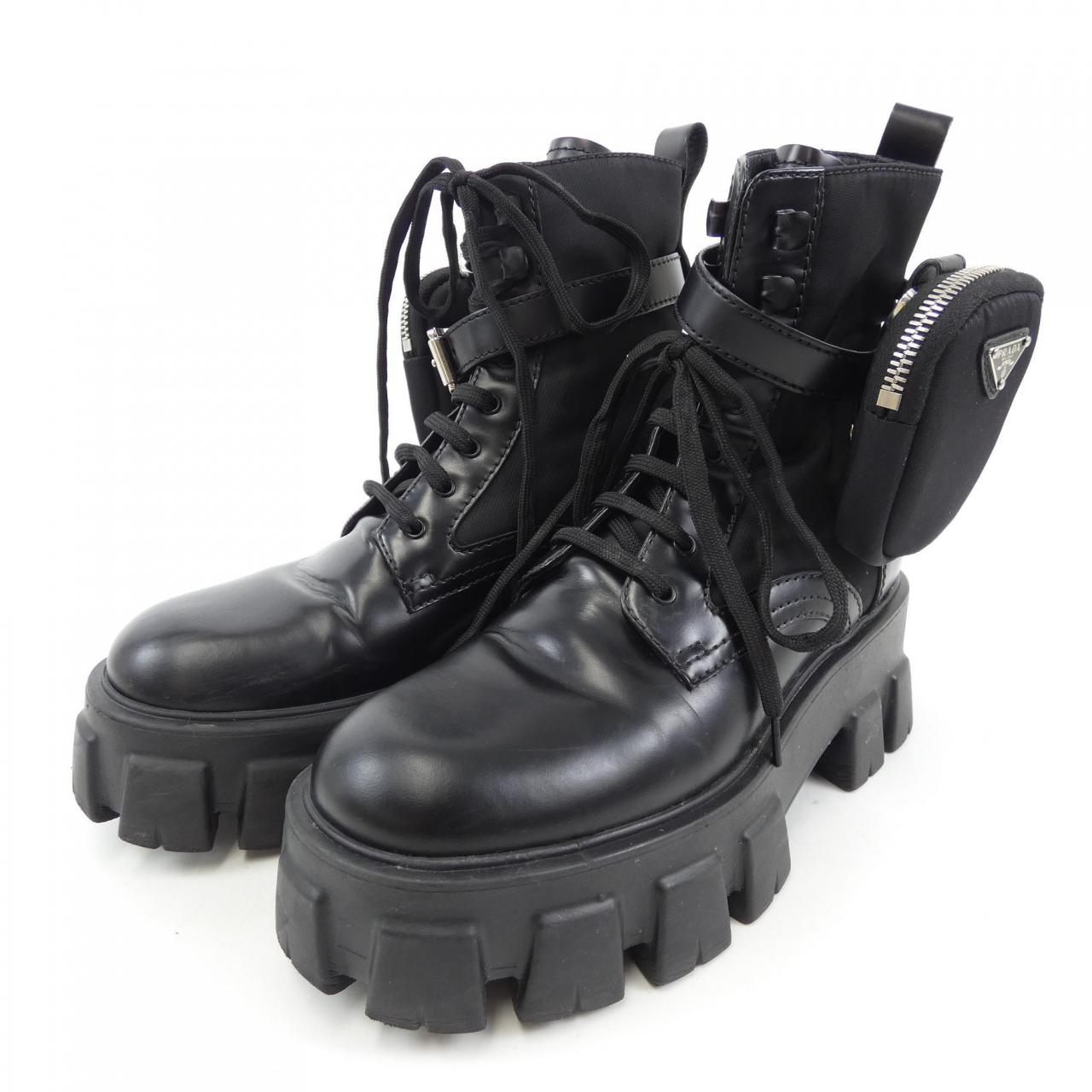 Prada 1T255M RE-NYLON Leather Boots