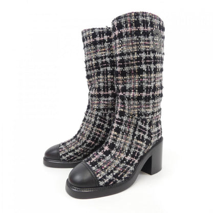Chanel G39614Y56301 Tweed Calfskin Boots