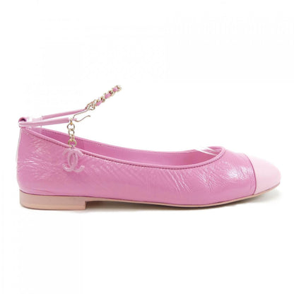 Chanel G38986X56397 Shiny Lambskin Flat Shoes