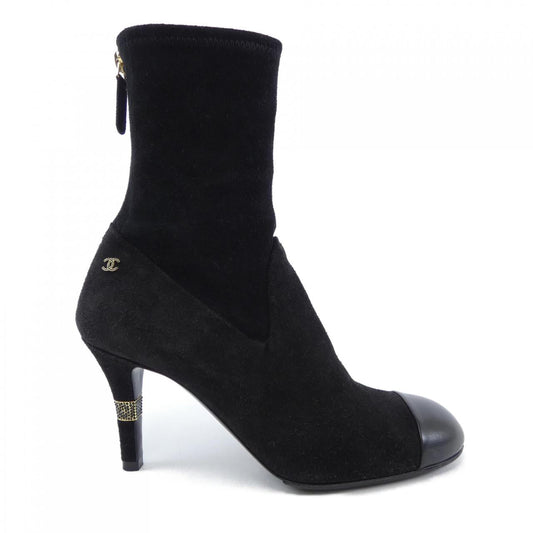 Chanel G39406Y56130 Stretch Suede Calfskin Lambskin Boots