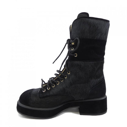 Chanel G39506Y56127 Calfskin Knit Suede Boots