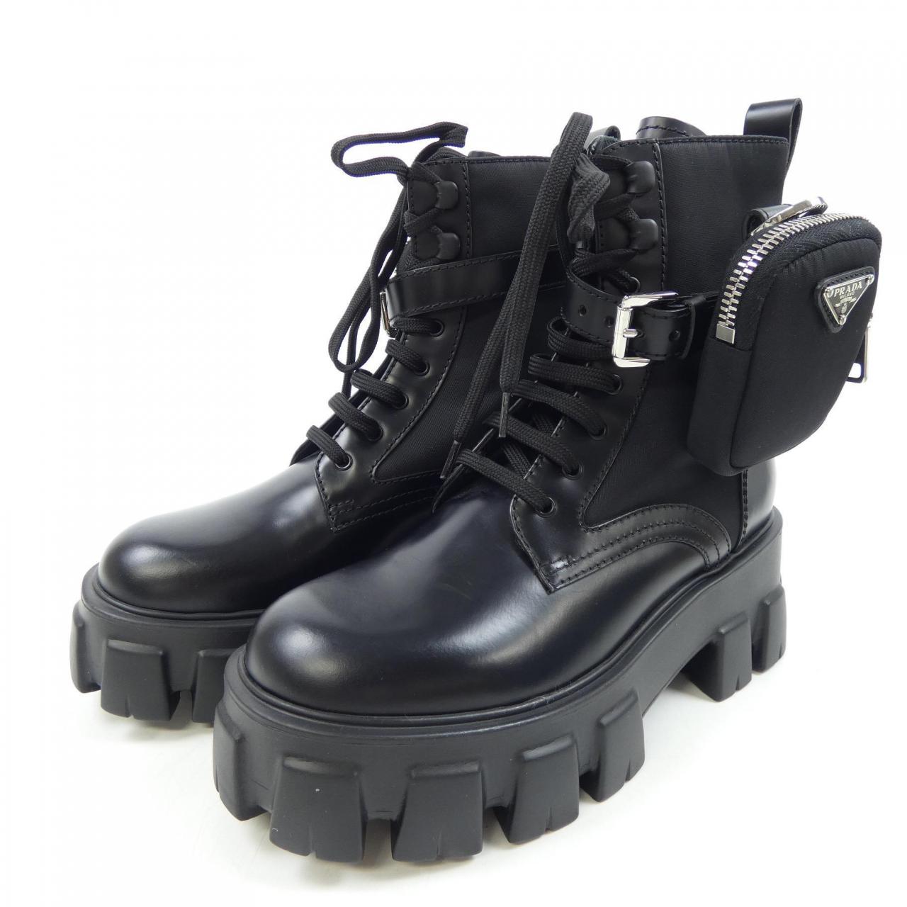 Prada 1T255M RE-NYLON Leather Boots