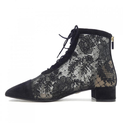 Christian Dior KDI850ROY Embroidery Mesh & Suede Goatskin Boots