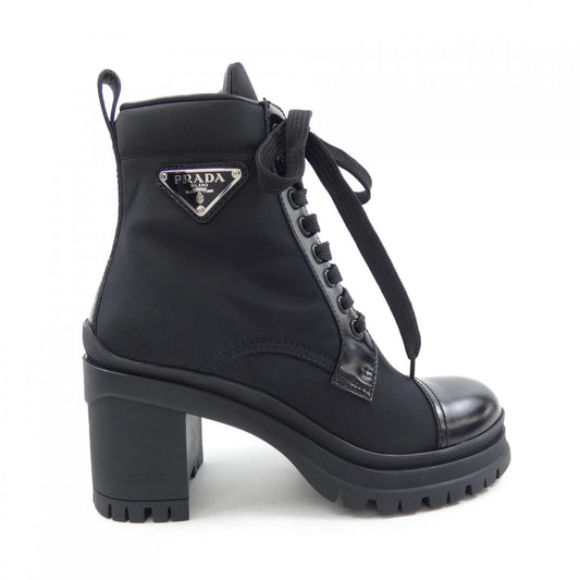 Prada 1T708M Brushed Leather Nylon Boots