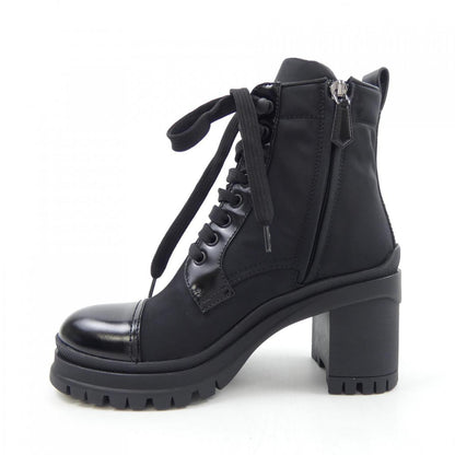 Prada 1T708M Brushed Leather Nylon Boots