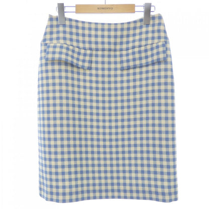 Prada Check Wool Skirt