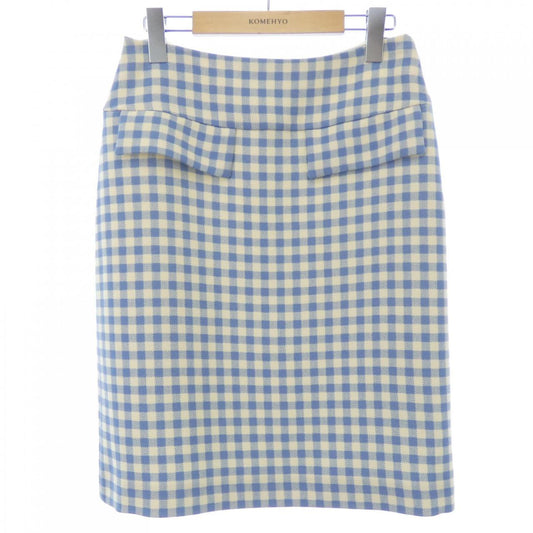 Prada Check Wool Skirt