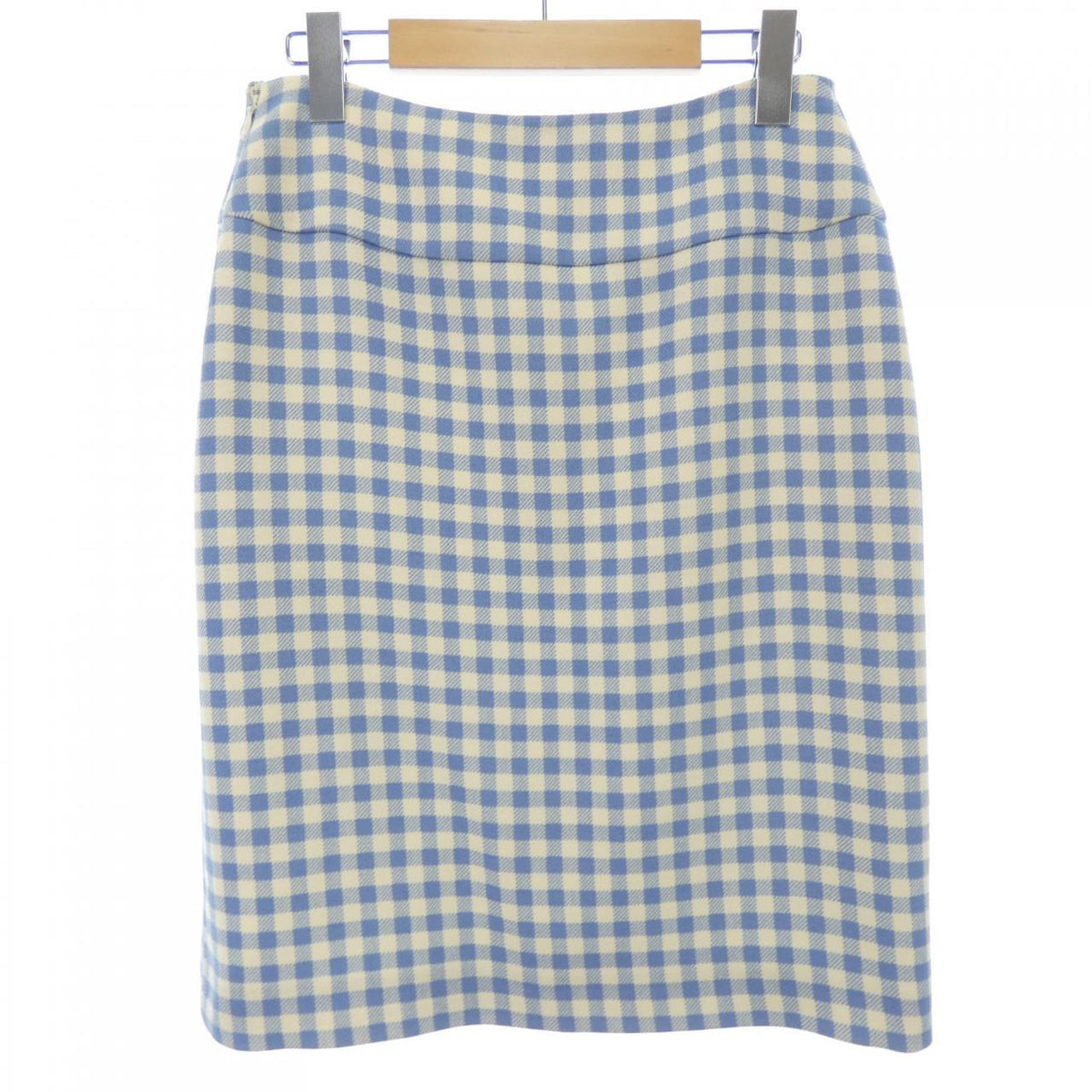 Prada Check Wool Skirt
