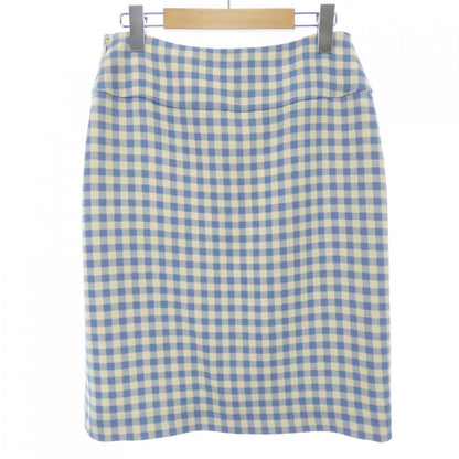 Prada Check Wool Skirt
