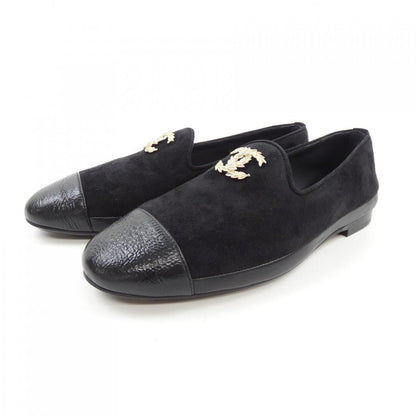 Chanel G39318Y56062 Suede Kidskin Shiny Goatskin Metal Shoes