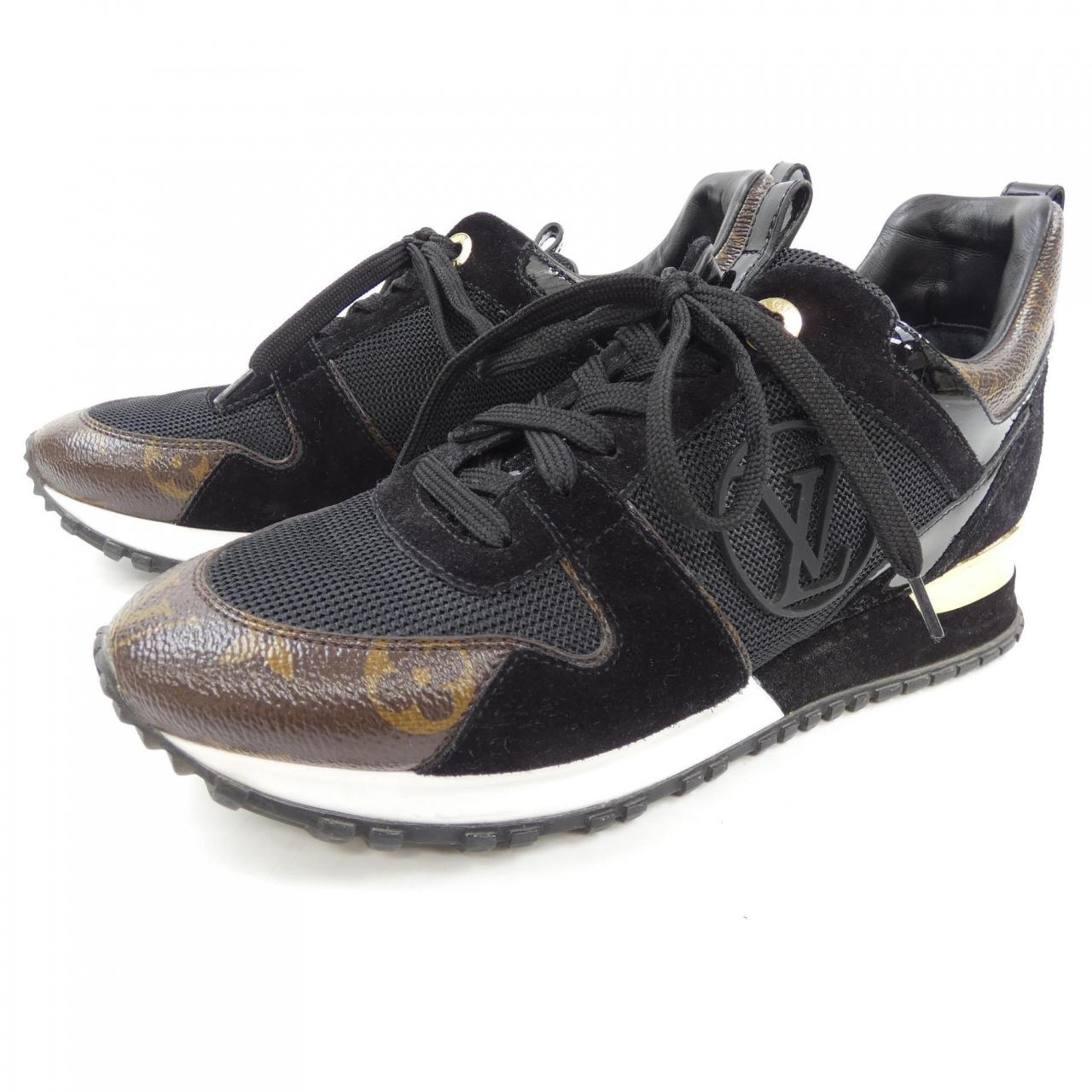 Louis Vuitton Run Away Line Suede Calf Leather Patent Monogram Canvas Sneakers