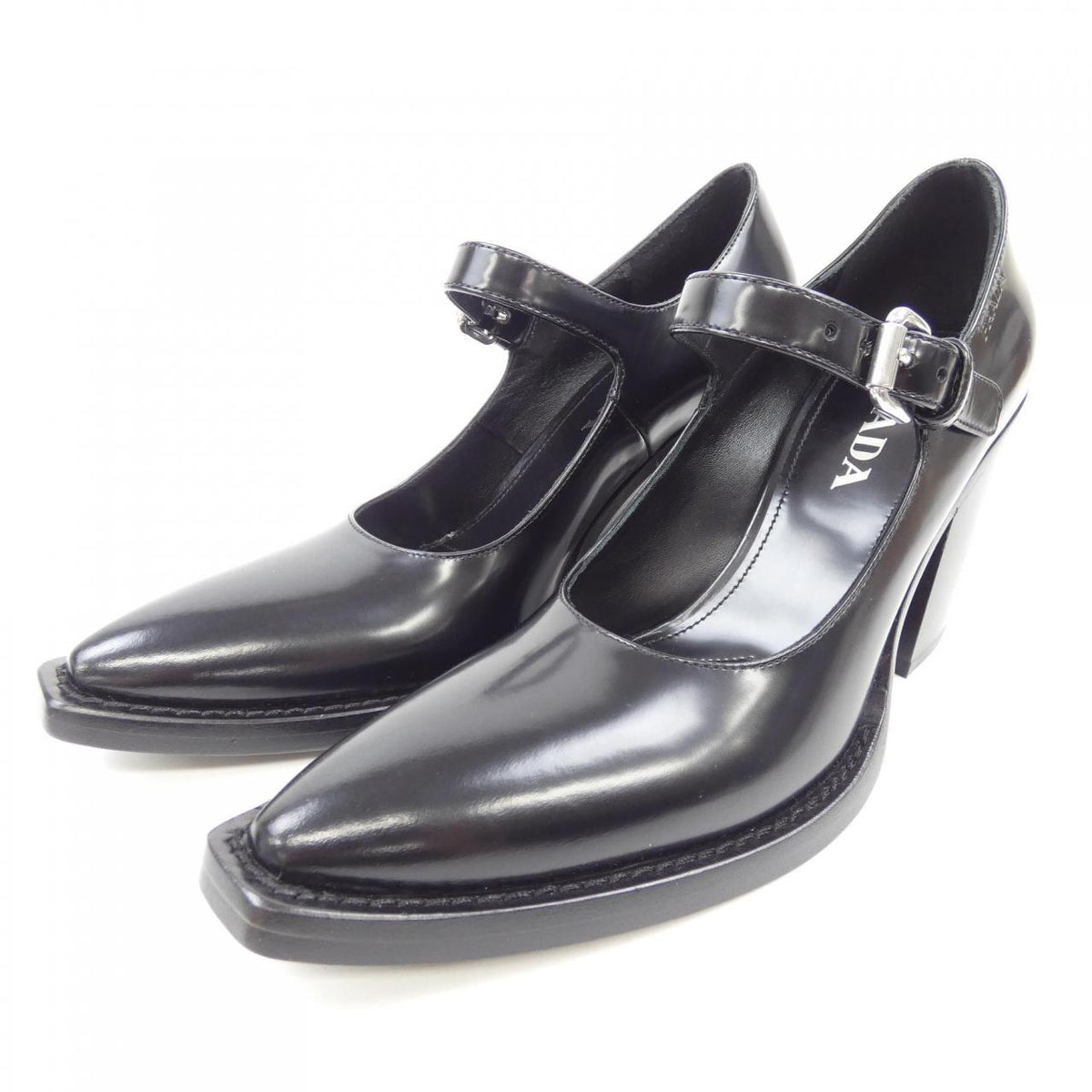 Prada 1I128N Brushed Leather Pumps