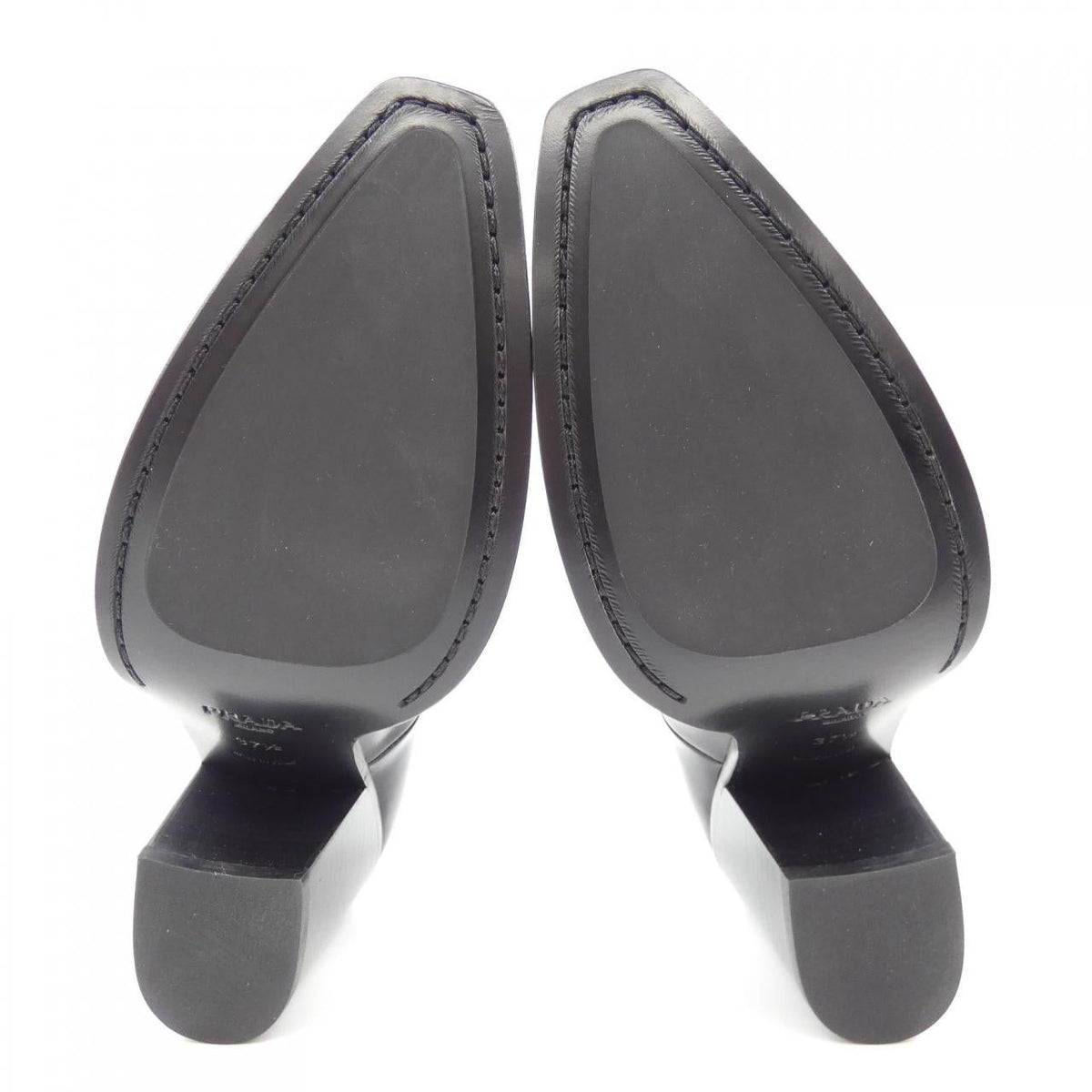 Prada 1I128N Brushed Leather Pumps