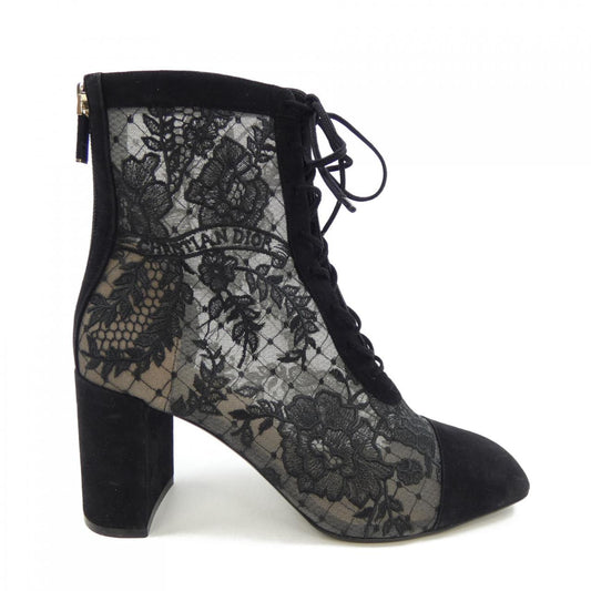 Christian Dior Embroidery Mesh & Suede Goatskin Boots