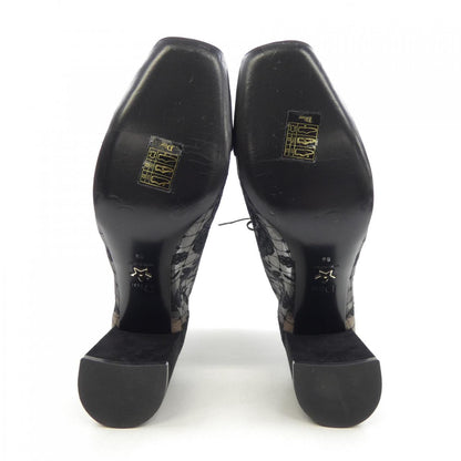 Christian Dior Embroidery Mesh & Suede Goatskin Boots