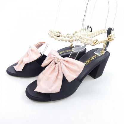 Chanel G45813B17349 Silk & Imitation Pearl Sandals
