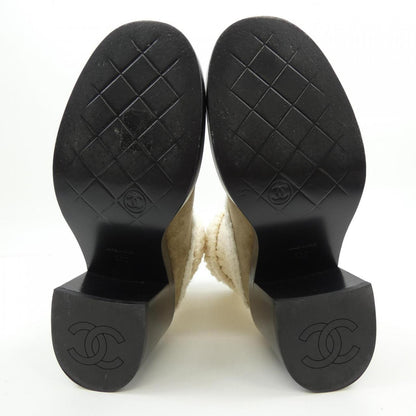 Chanel G46038B18433 Knit Calfskin Boots