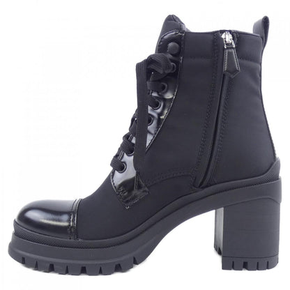 Prada Triangle Logo RE-NYLON Brushed Leather Nylon Boots