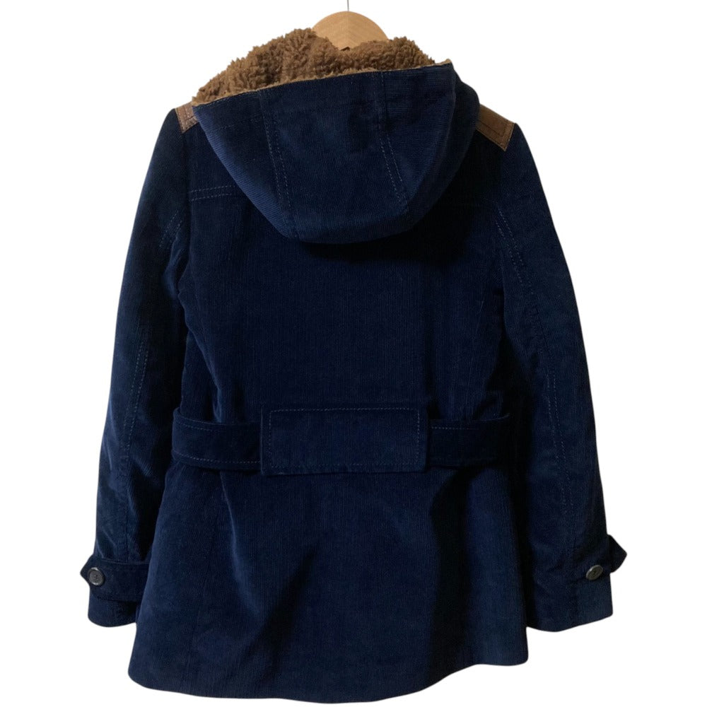 Prada Corduroy Leather Patch Hoodie Coat