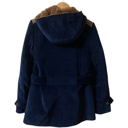 Prada Corduroy Leather Patch Hoodie Coat