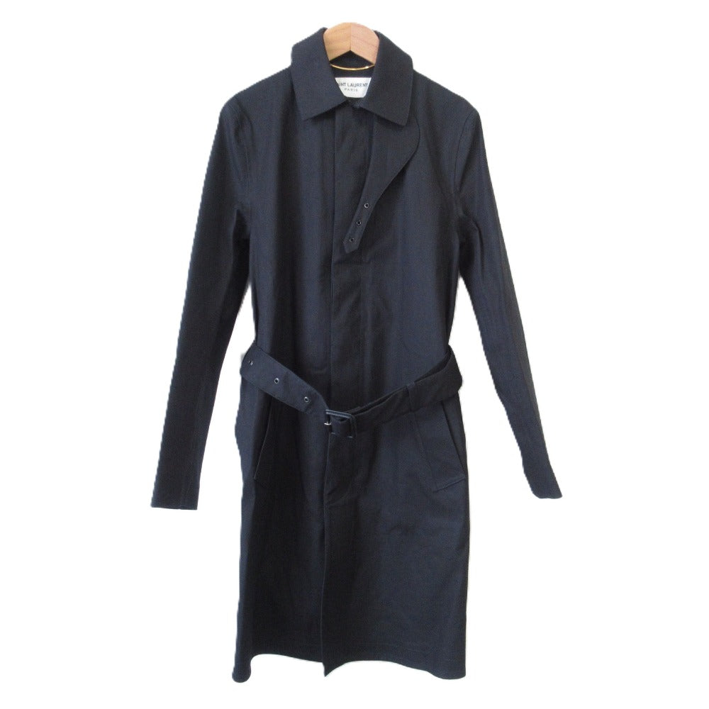 Saint Laurent Paris Concealed Placket Wool Coat