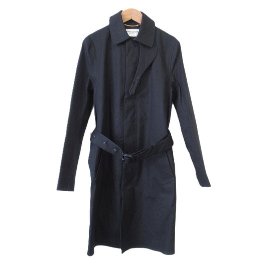 Saint Laurent Paris Concealed Placket Wool Coat