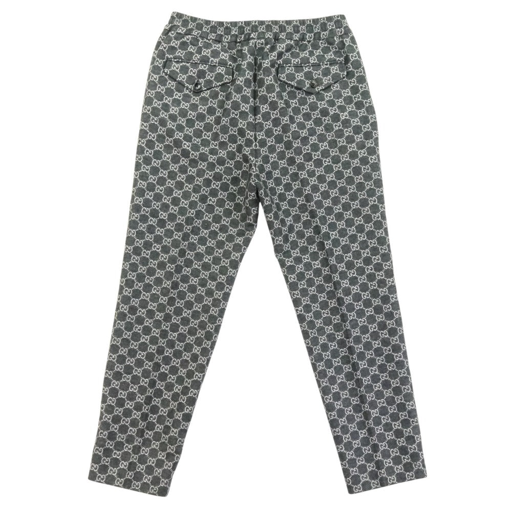 Gucci GG Jacquard Wool Flannel Trousers