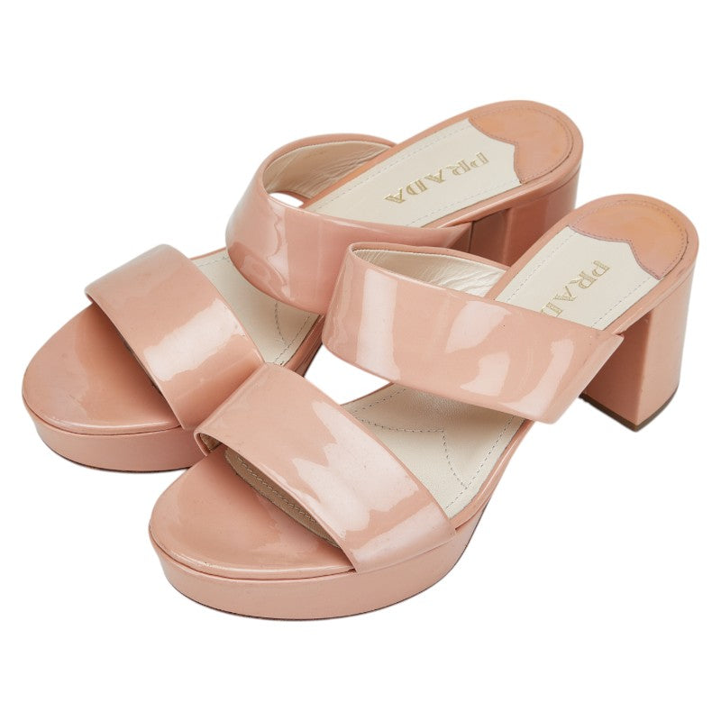 Prada Patten Leather High Heel Sandals