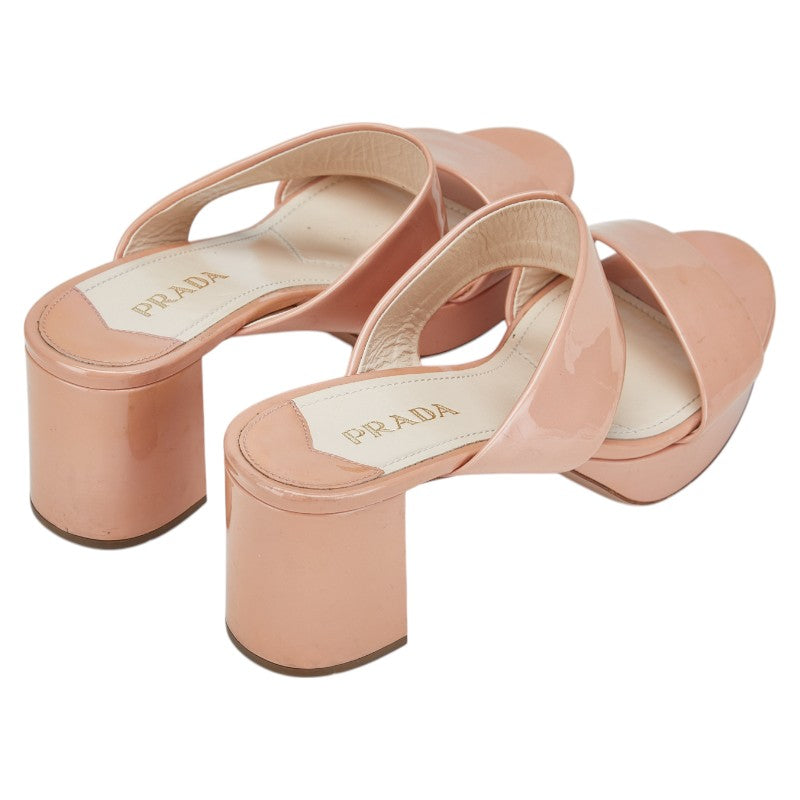 Prada Patten Leather High Heel Sandals